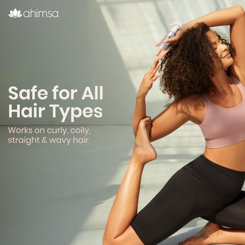 Ahimsa Non Aerosol Dry Shampoo Mist Spray Jasmine Scent, 4oz, No White Residue Spray Dry Shampoo for Women, Post Workout Hair Refresher for Sweat, Oil & Odor Control, Cruelty-Free Vegan Clean Formula