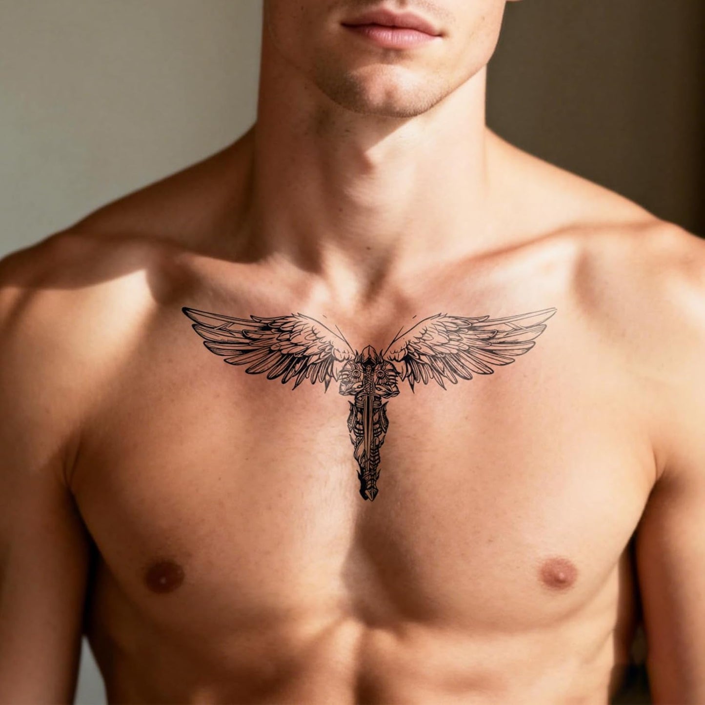 Realistic Large Semi-Permanent Tattoos - Waterproof Temporary Designs for Men | 2 Sheets, Lasts 2 Weeks