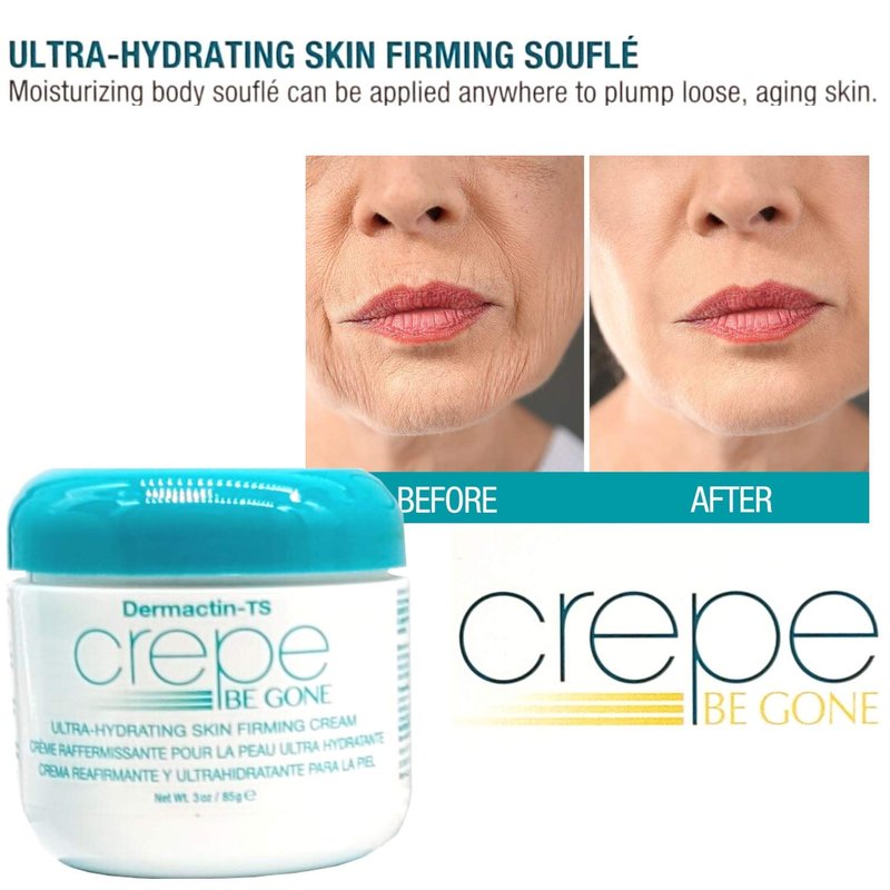 Dermactin | Crepe Be Gone Firming Skin Regimen 4-Piece Set - Neck Cream, Soufflé, Polish & Chin Mask