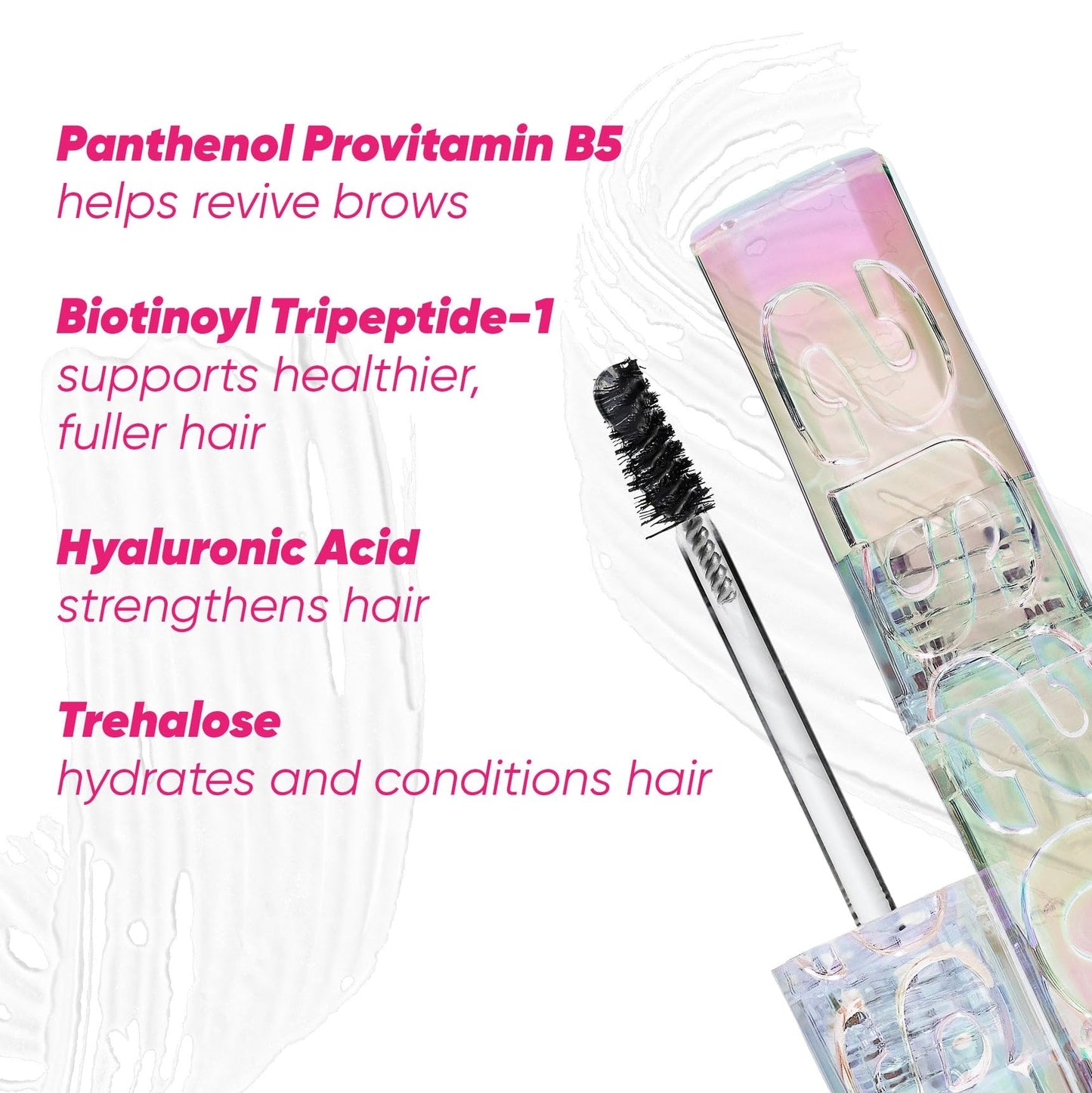 Kosas Air Brow Tinted Eyebrow Gel – Volumizing Brow Gel with Flexible Long-Lasting Hold, Clear