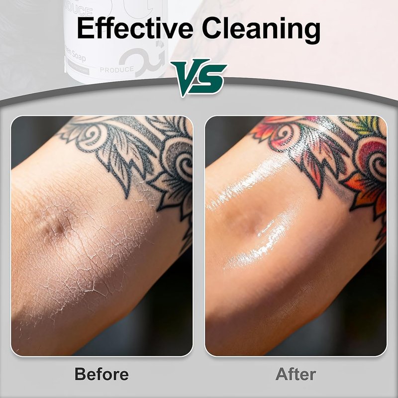 Green Soap for Tattooing - Concentrated 1:9 Formula | 16.9oz for Effective Tattoo Cleaning