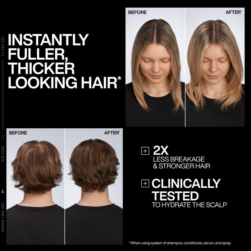 Redken Acidic Grow Full System Scalp and Hair Conditioner - Lightweight Conditioner for Thicker-Looking Hair and Hydrated Scalp, With Azelaic Acid, 10.1 Fl Oz