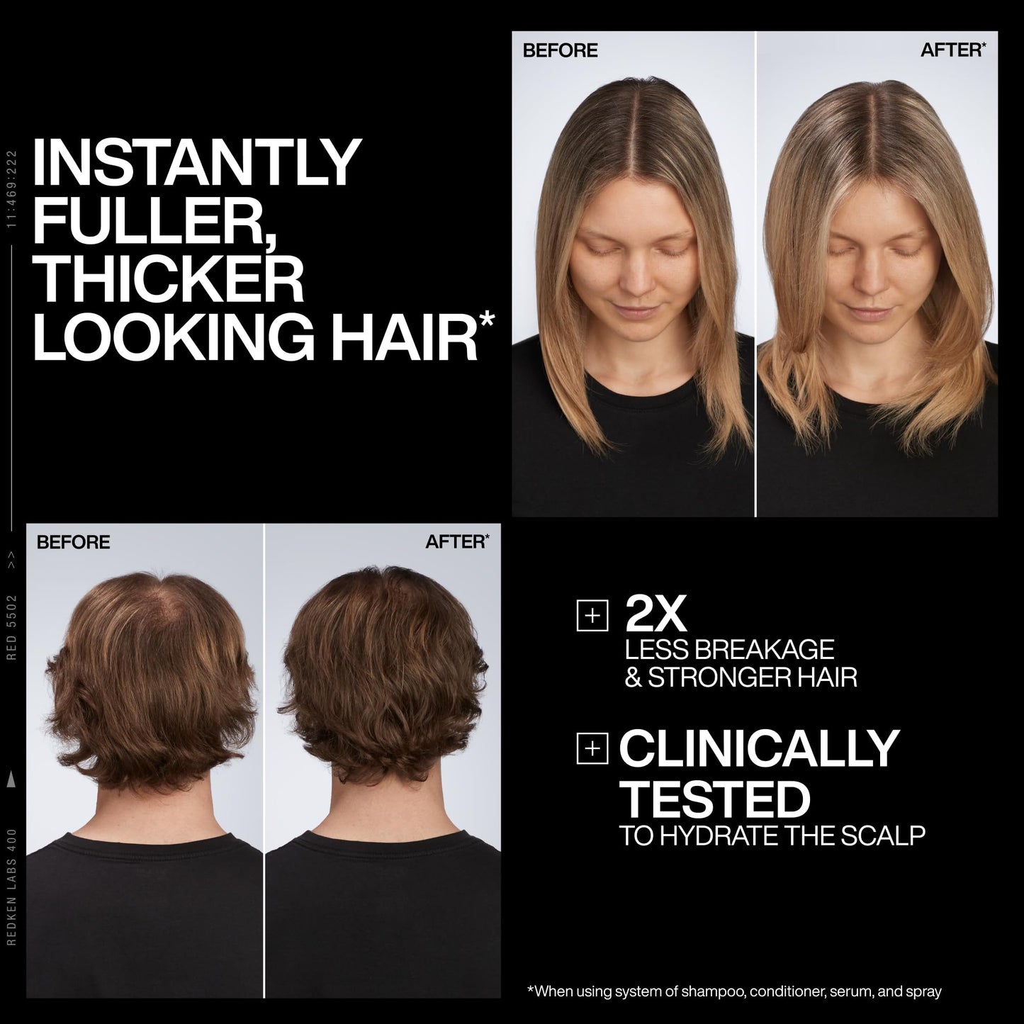 Redken Acidic Grow Full System Scalp and Hair Conditioner - Lightweight Conditioner for Thicker-Looking Hair and Hydrated Scalp, With Azelaic Acid, 10.1 Fl Oz