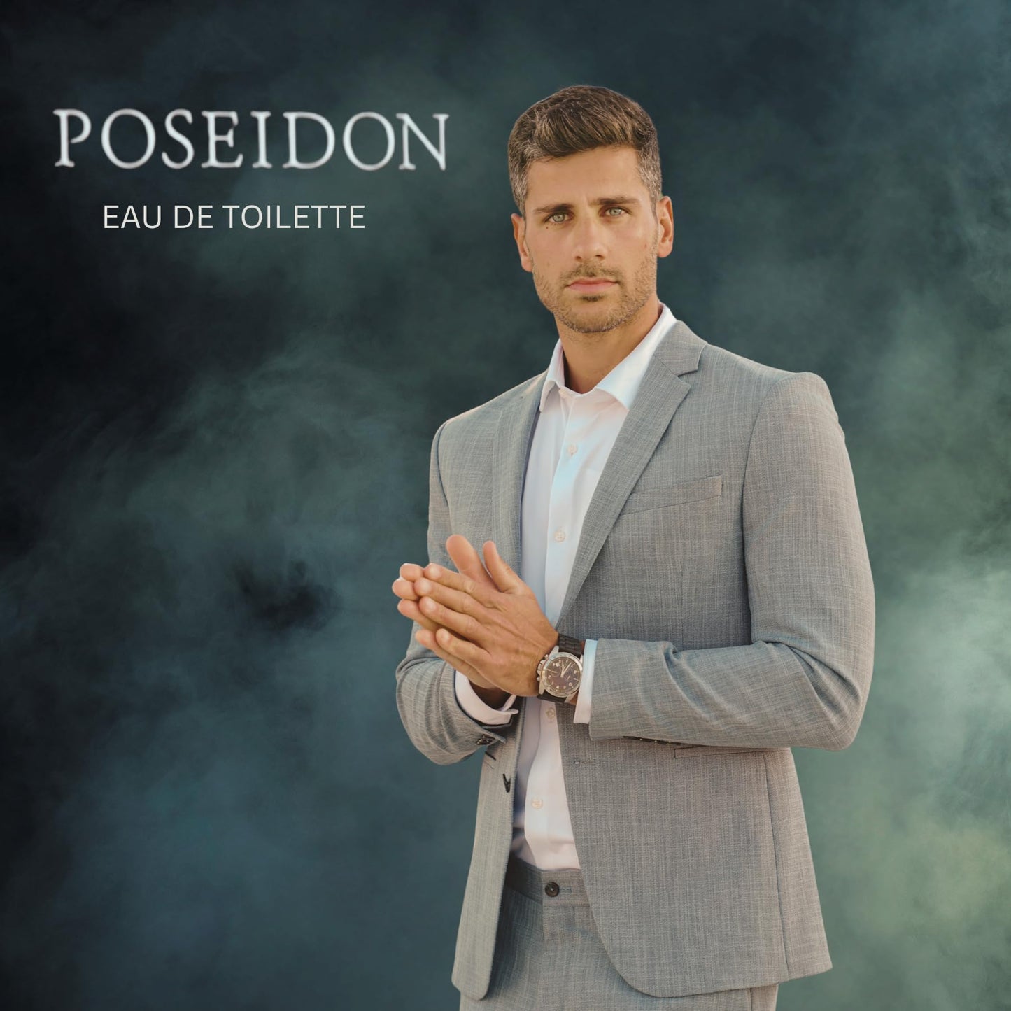 Instituto Espaol Poseidon Blue Men's Gift Set, Fresh Eau de Toilette Spray 3.4 fl oz and Shower Gel 8.45 fl oz, Invigorating Citrus and Aromatic Fragrance