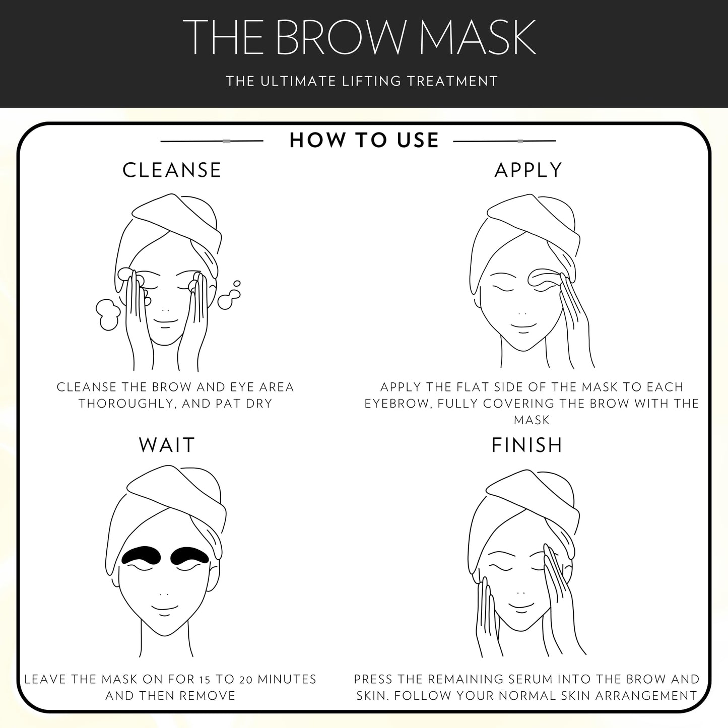 Sarah Maxwell Beauty Brow Mask: Ultimate Nourishing & Hydrating Treatment – Natural Brow Revitalizer for Full & Vibrant Appearance - 10 Pack