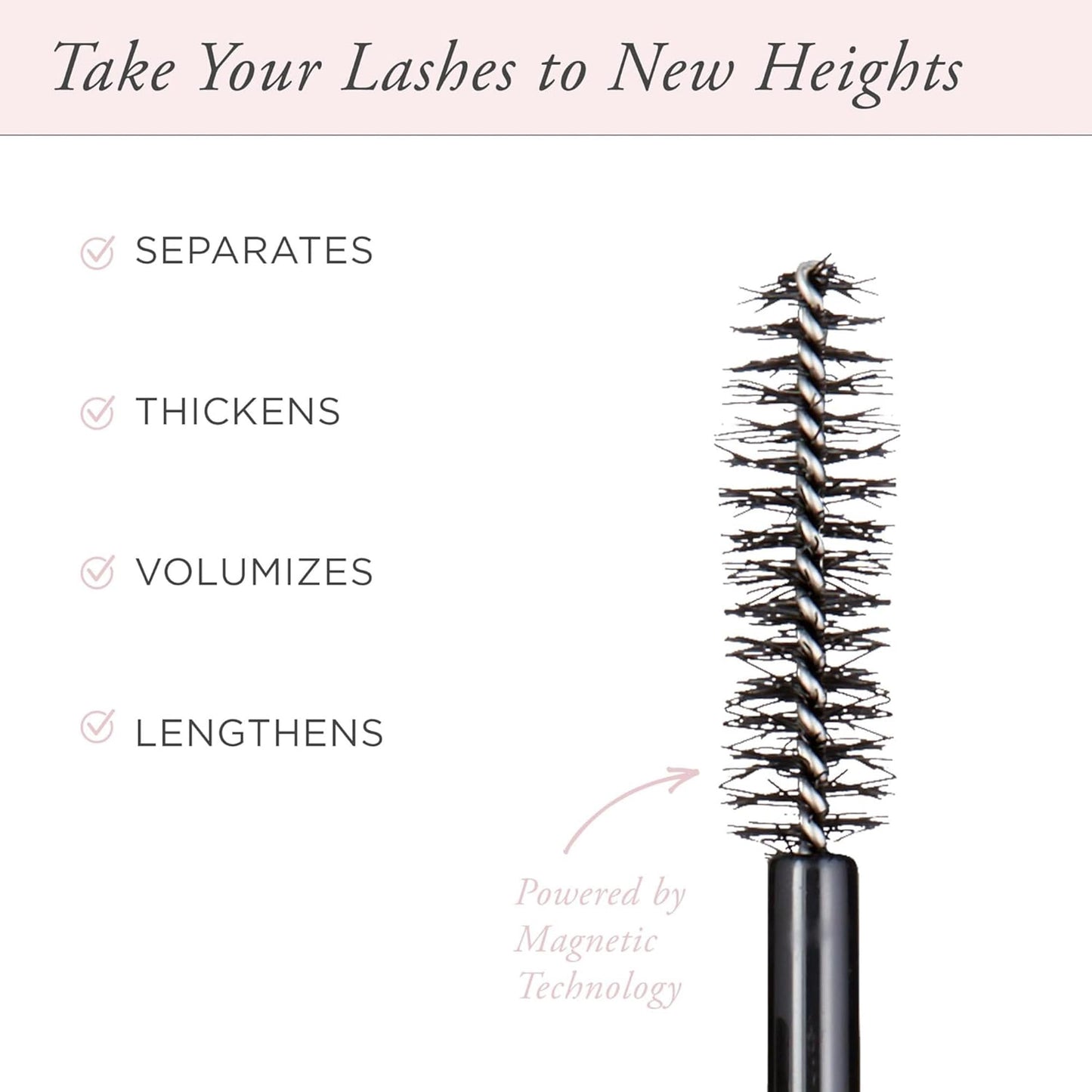 PÜR MINERALS Volumizing & Lengthening Mascara - Lightweight, Buildable & Smudge-Free Eye Lash Mascara for Volume, Lift & Curl