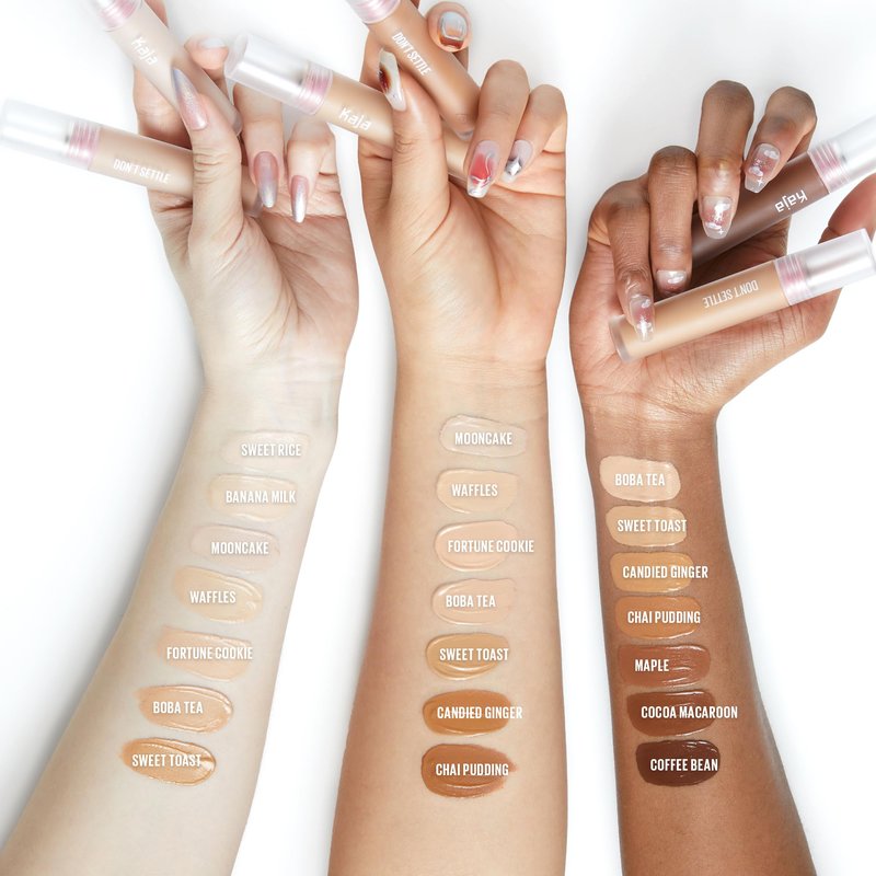 KAJA Liquid Concealer - Don't Settle 02 Banana Milk | with Aqua Ceramide, Hydrating, Buildable, Lightweight, Seamless Coverage, Dark Circles Cover Up, Under Eye, Dark Spot Corrector Makeup, 0.21 Oz