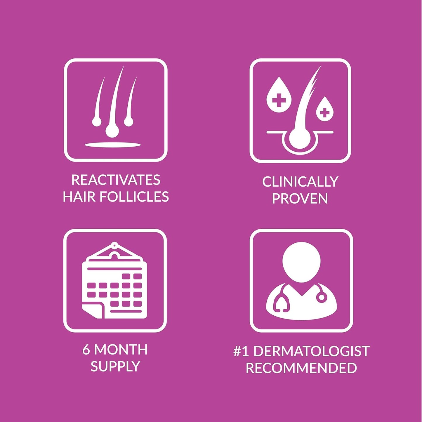 Minoxidil 5% Hair Regrowth Treatment Foam for Women - 2.11 oz | Reactivates Hair Follicles, 6-Month Supply