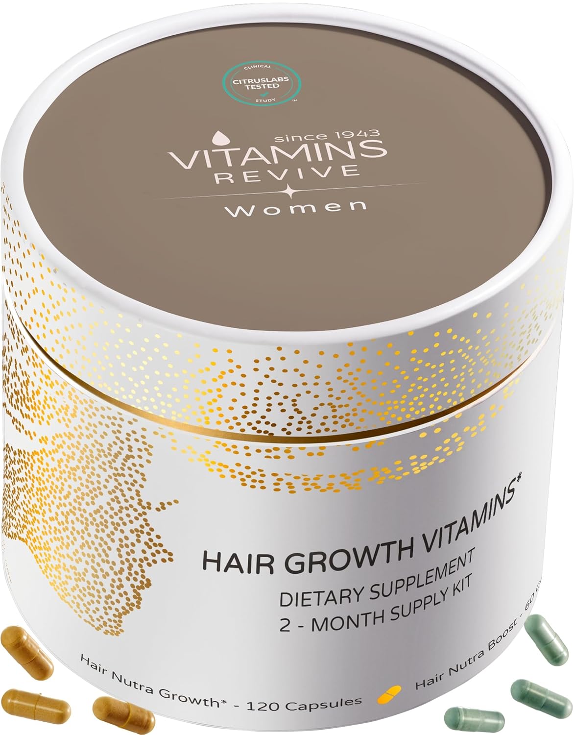 Revive Hair Growth Vitamins for Women - Clinically Tested Supplement for Thinning Hair | 2-Month Supply