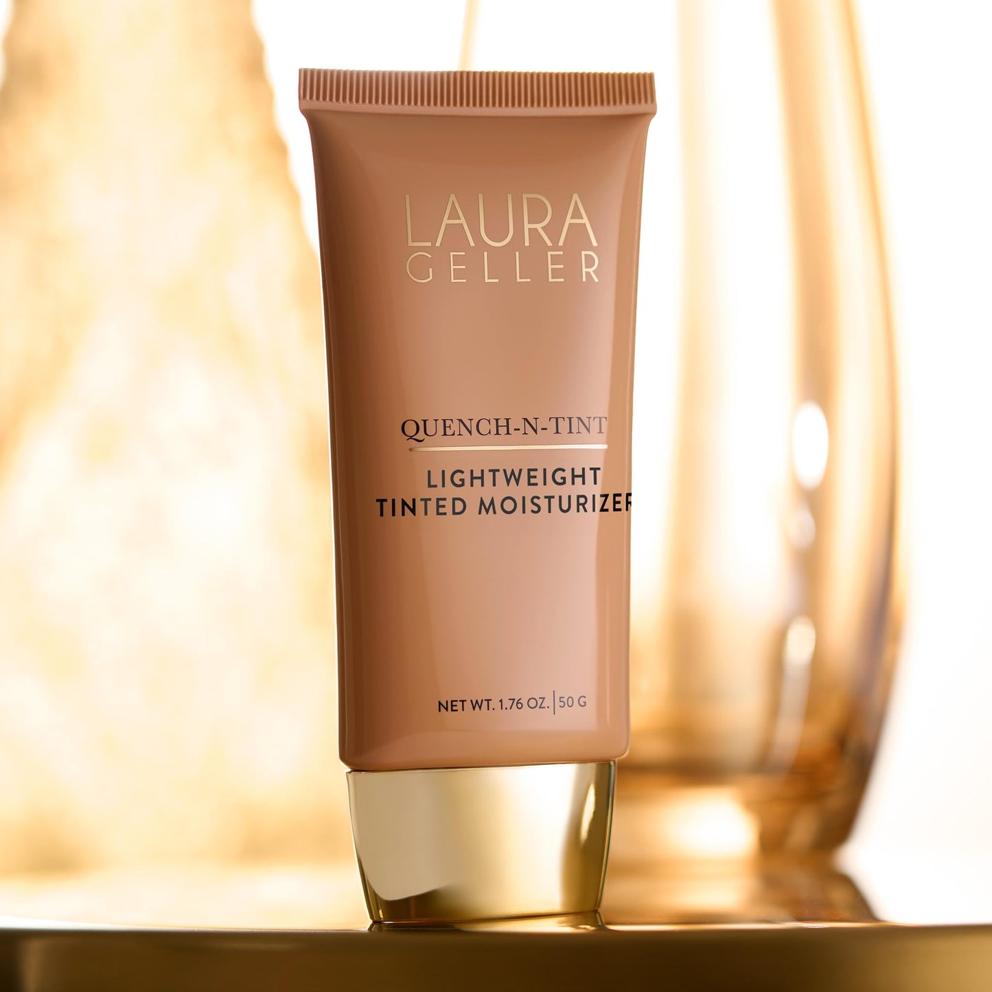 LAURA GELLER NEW YORK Quench-n-Tint Hydrating Foundation - Medium - Sheer to Light Buildable Coverage - Natural Glow Finish - Lightweight Formula with Hyaluronic Acid (Pack of 2)