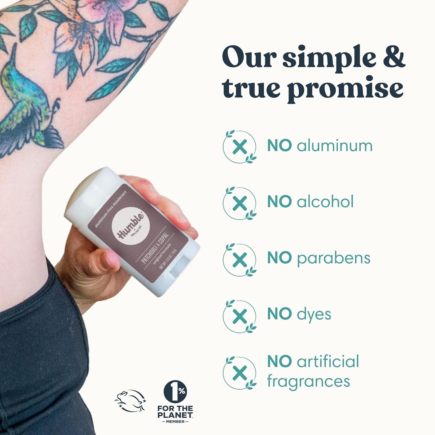 Aluminum-Free Deodorant Stick for Women & Men | Patchouli & Copal - Natural Essential Oils for Long-Lasting Odor Control - 3 Pack