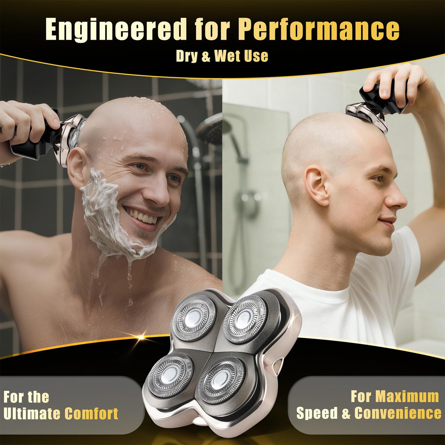 Razor Replacement Blades - for Forte PRO 4 Head Compatible with Skull Shaver Pitbull Pro - for Pitbull Silver Gold PRO SX5 & Palm MX5 & Butterfly Kiss Pro - Bald Men Electric Shavers Accessories