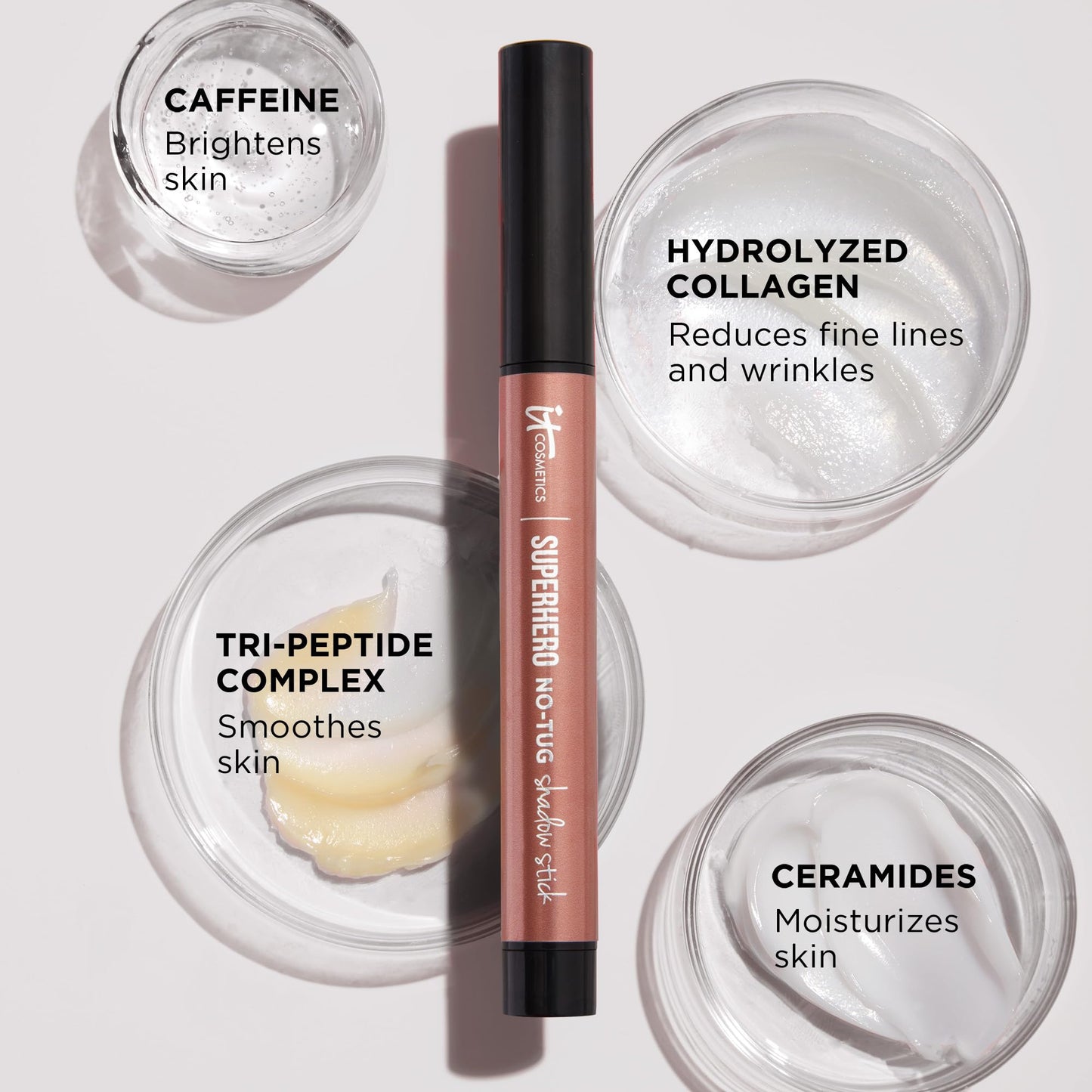 IT Cosmetics Superhero No-Tug Waterproof Eyeshadow Stick, Epic Amethyst - Lavender Pearl - Longwear, Blendable Cream Eyeshadow with Built-In Primer - Suitable for Sensitive Eyes - 0.05 oz