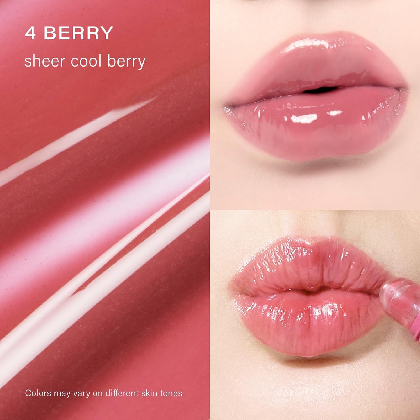 Vegan Lip Treatment - Sheer Tinted Lip Balm for Hydration & Shine | Infused with Collagen & Jojoba Oil - 0.5oz/15g