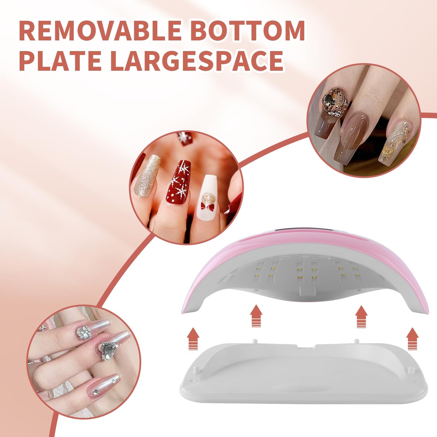Riuotazi 268W UV LED Nail Lamp for Two Hand