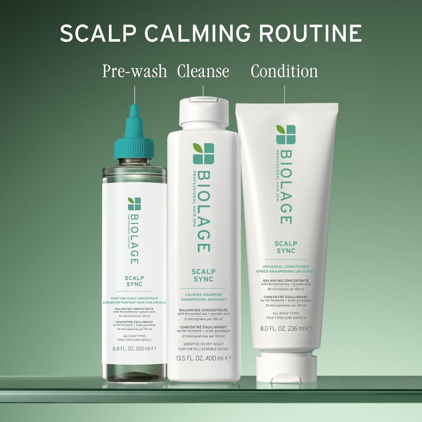 Biolage Scalp Sync Calming Shampoo & Conditioner Set - Hydrating Formula for Dry, Irritated Scalp | 33.8 Fl Oz