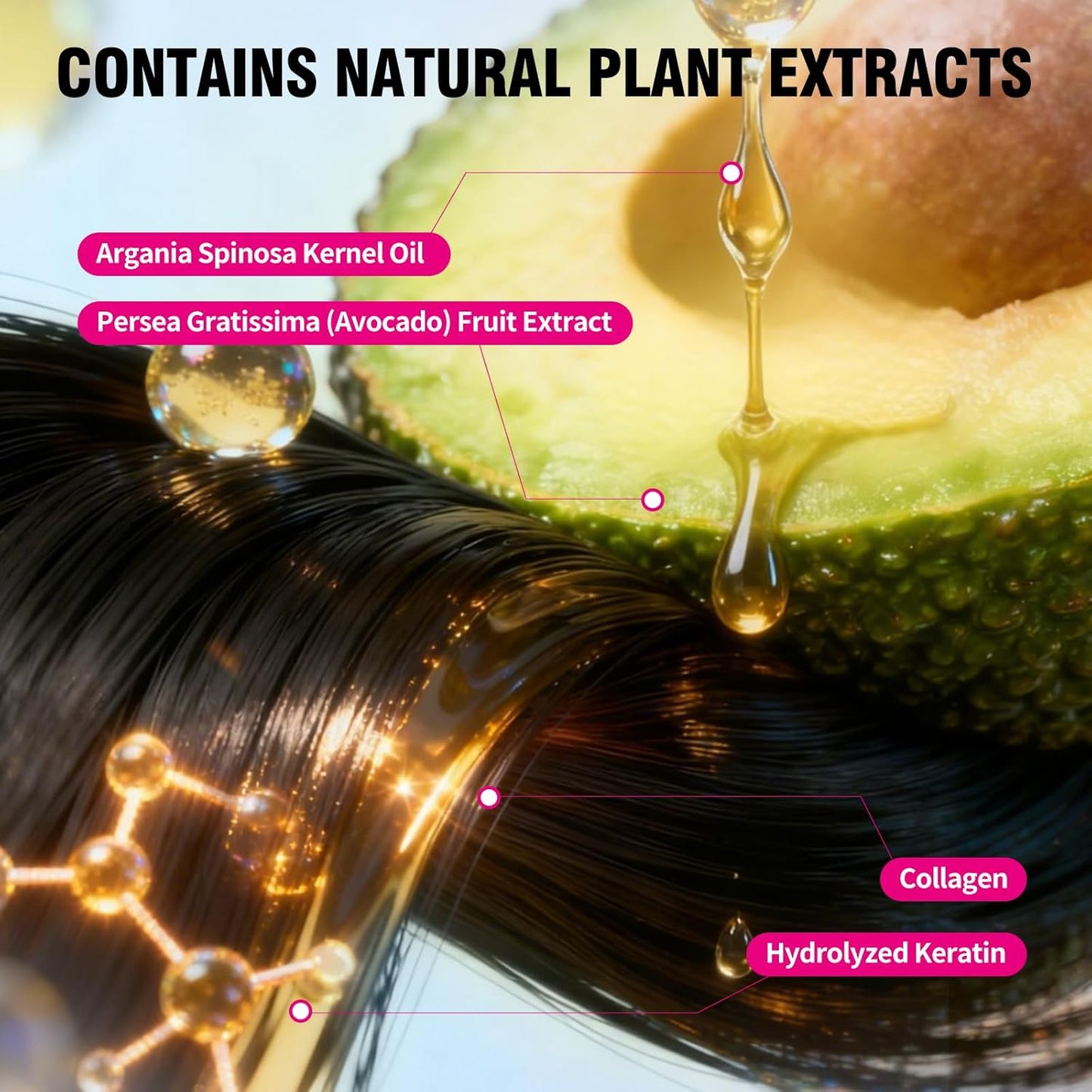 Hair Straightening Cream - Long-Lasting Frizz Control & Heat Protection | Nourishing Plant Extracts, 100g/3.53 Fl Oz