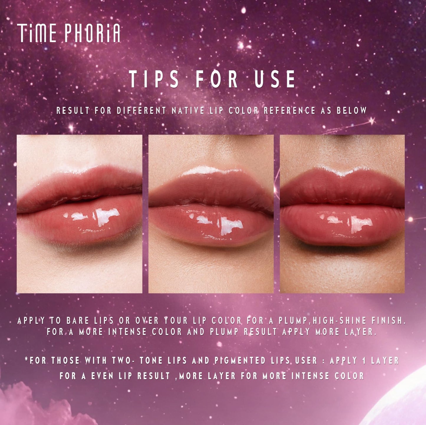 TIMEPHORIA Lunara Frost 3D Lip Gloss, 011 Odyssey - Wine Red, High-Shine Glossy Finish, Juicy Pigment Lip Gloss with 3D Plumping Effect, 24H Hydration with Hyaluronic Acid, Non-Sticky Cushiony Gel