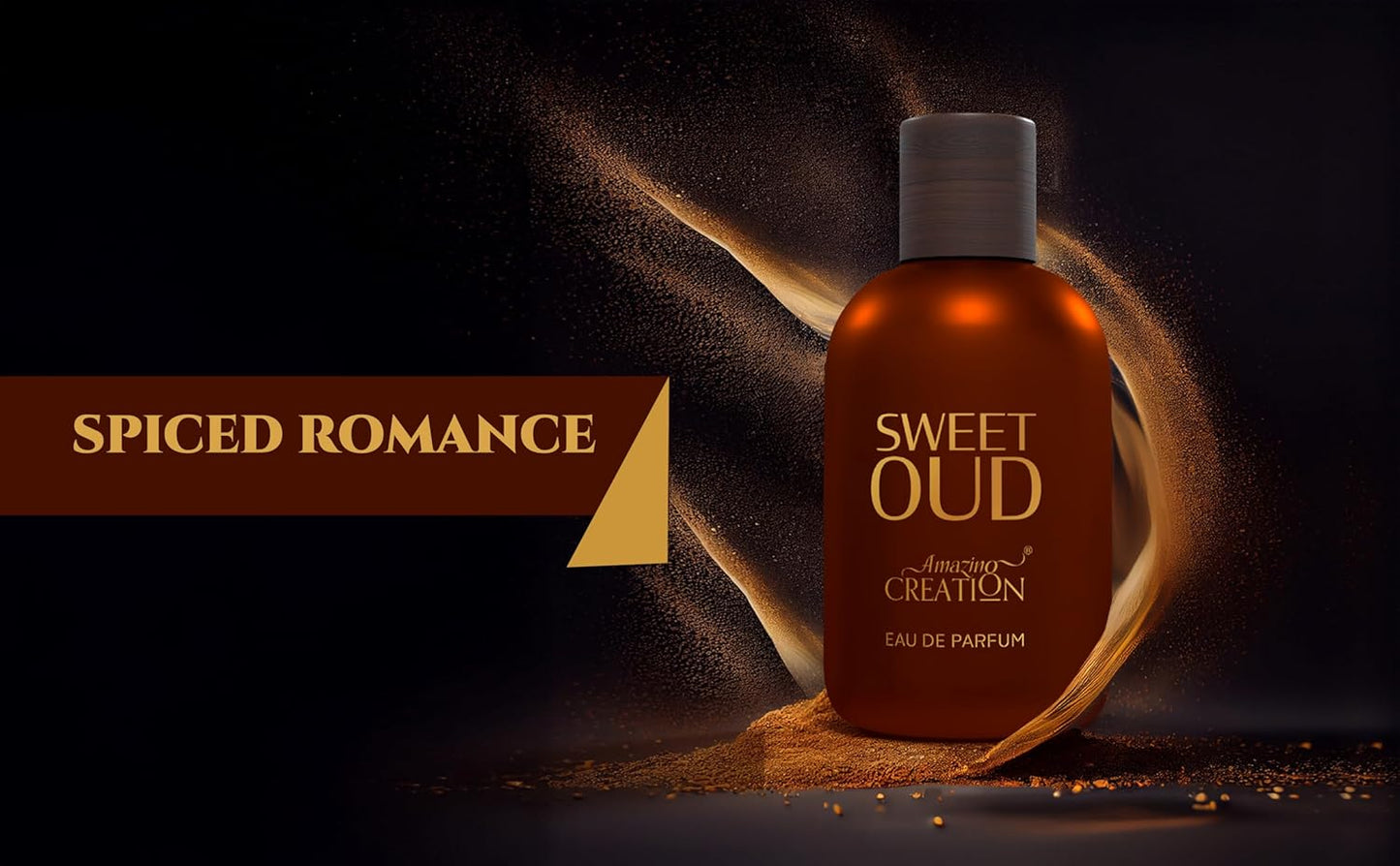 Sweet Oud Eau de Parfum for Men & Women - Long-Lasting Fragrance | 3.4 fl oz / 100ml