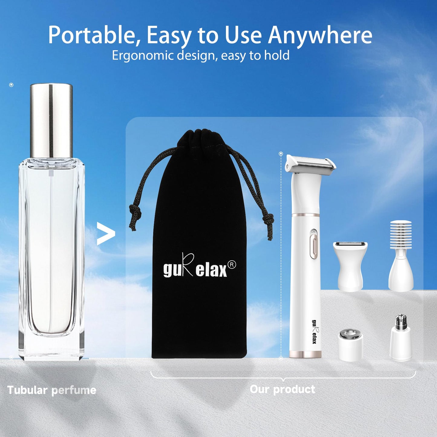 Electric Razor for Women, 5-in-1 Bikini & Body Trimmer, Waterproof Shaver