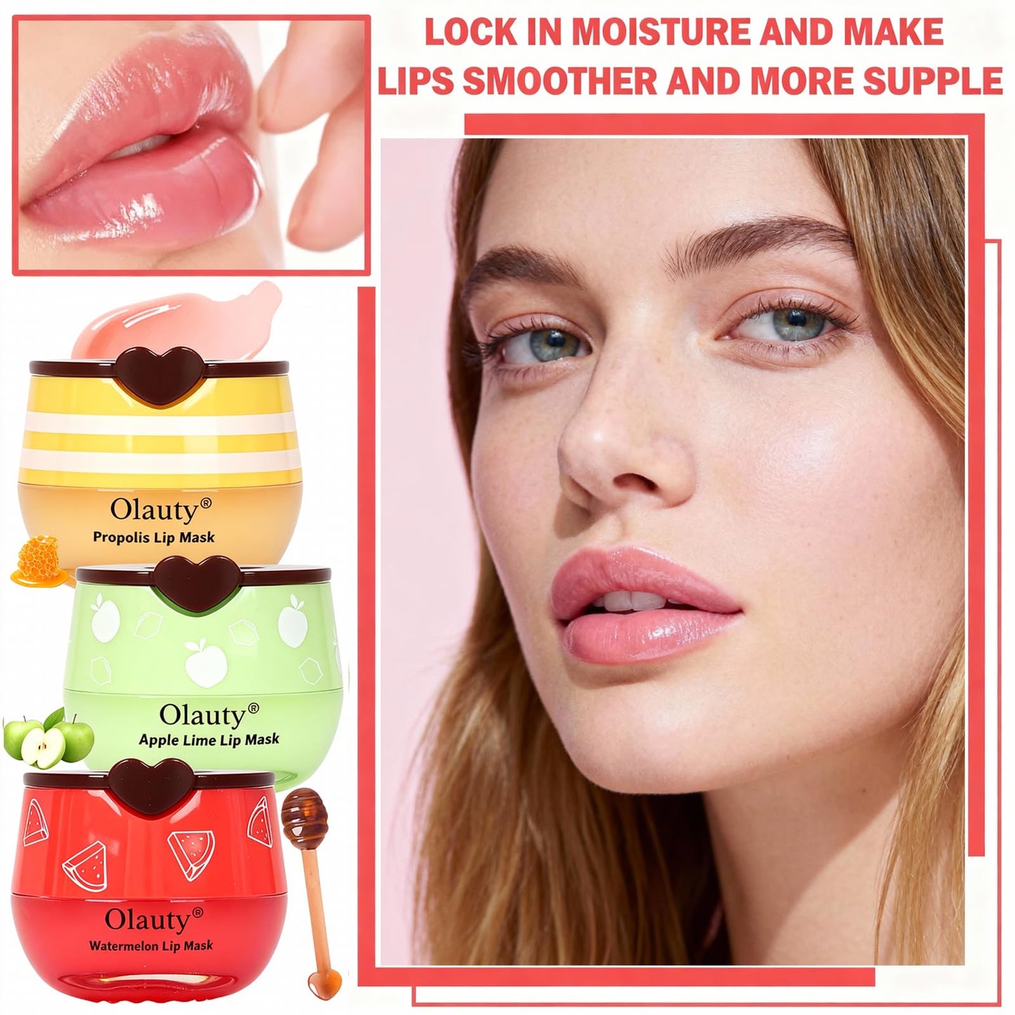 9 PCS Bee Lip Balm Honey Pot, Honey Lip Balm Bulk, Moisturising Sleep Lip Mask Overnight, Exfoliating Prevention Dry and Crack Lip Scrubs,Reduce Lip Lines, Wedding Gifts,Bulk Gifts