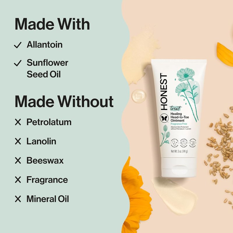 Head to Toe Multi-Purpose Healing Ointment - Hypoallergenic, Fragrance-Free, Vegan | 5 oz for Sensitive Skin