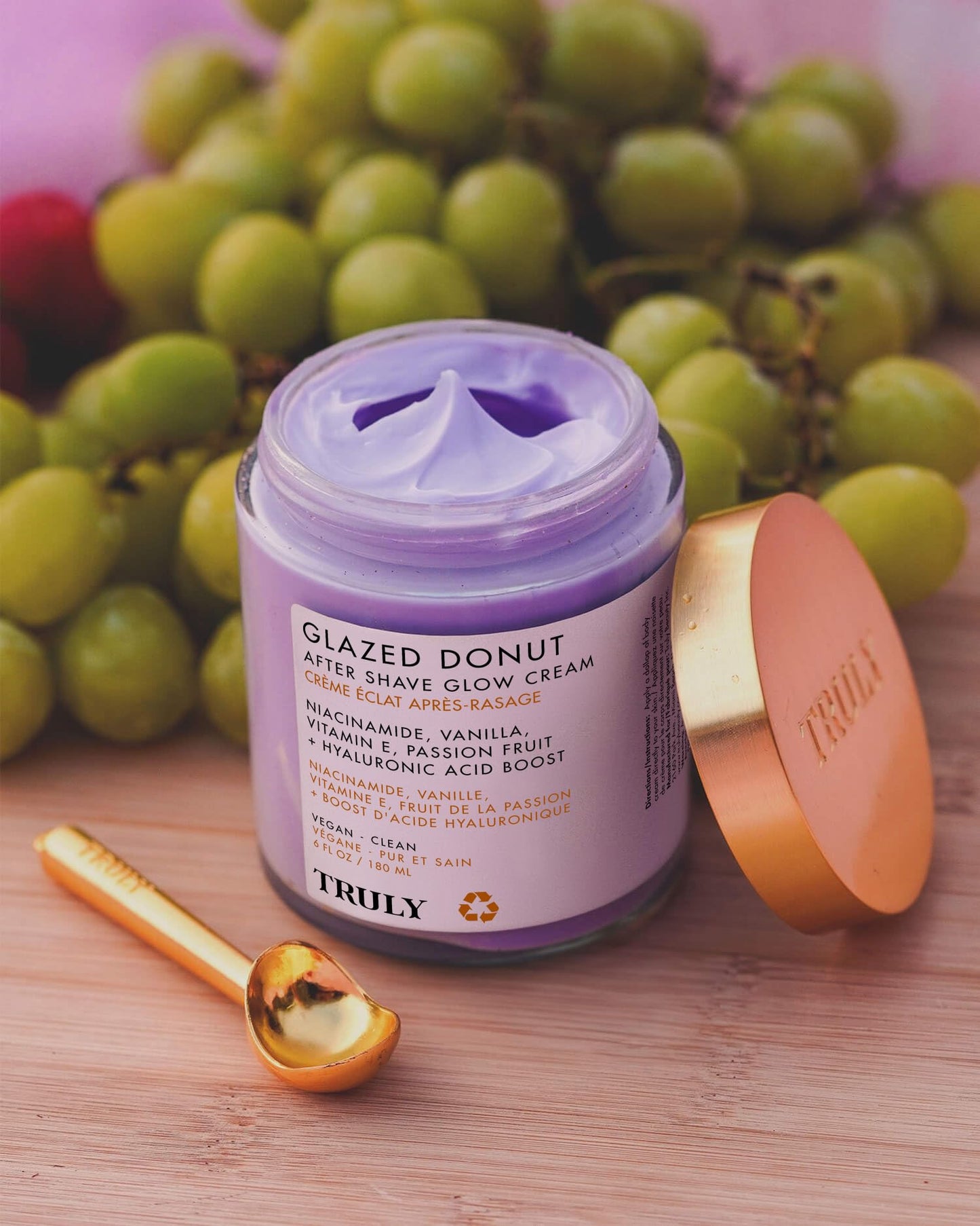 Truly Beauty Glazed Donut After Shave Glow Cream | Hydrating Moisturizer for Razor Burn, Bumps & Redness | With Hyaluronic Acid, Niacinamide & Vitamin E | Toasted Vanilla Scent (6 Fl Oz)