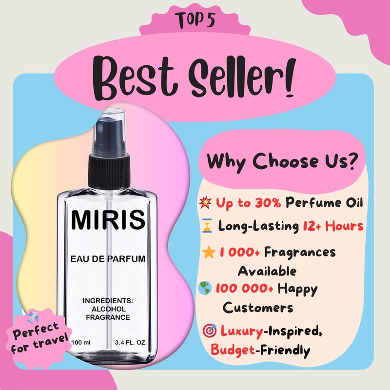 MIRIS No. 1197, Inspired by Blossom, Long-Lasting Eau de Parfum for Women, Spray 3.4 Fl Oz / 100 ml