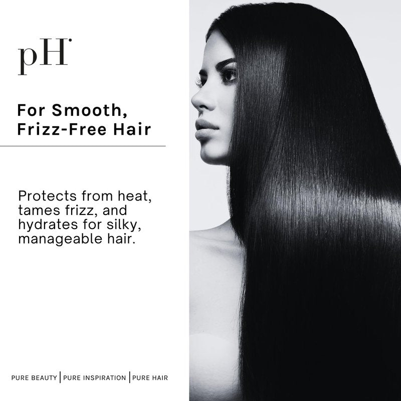 pH PURE HAIR Thermo-Protective Smoothing Creme - Heat-Protected & Anti-Frizz Styling Cream - Keratin Hair Treatment & Hydrating Hair Cream with UV Defense - 6.7 oz