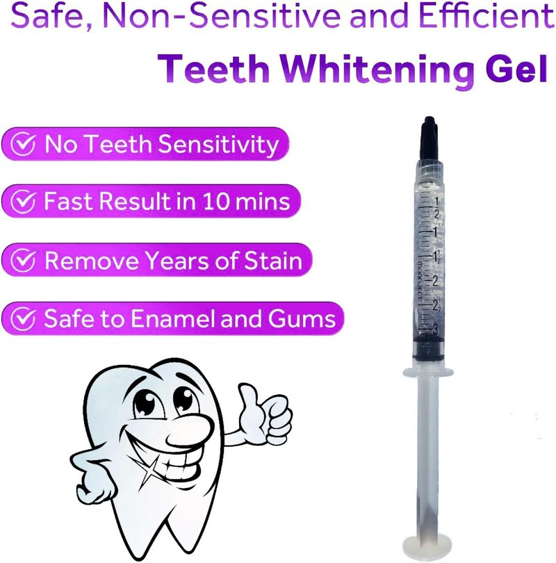 Teeth Whitening Gel Refills - 35% Bright White Smile Formula | 10 Pack, No Sensitivity, Compatible with LED Light & Trays (10 x 3ML)