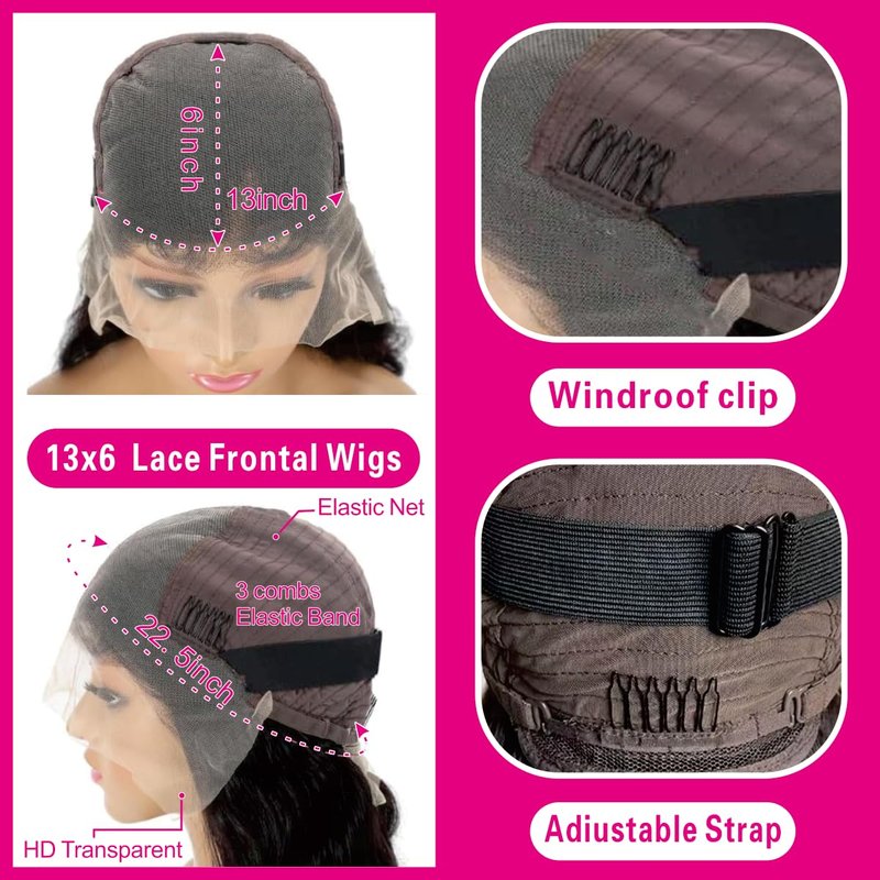 14 Inch Short Bob Wig - 13x6 Deep Wave Curly Brazilian Virgin Human Hair, Pre Plucked Lace Frontal for Natural Look