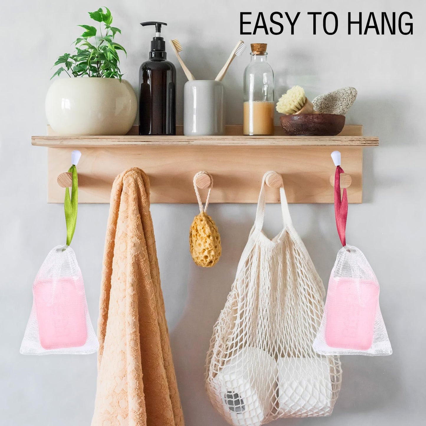 EupHHonycs 200 PCS Soap Bags Handmade Soap Bubble Mesh Bags Exfoliating Mesh Soap Pouch Saver Sack Drawstring Holder Bags for Bath & Shower, Easy to Bubble and Store