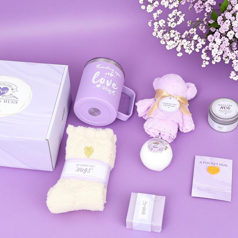 Valentines Day Gifts for Her - Romantic Self Care & Spa Gift Basket for Wife, Girlfriend, Women - Relaxation Recovery Care Package for Mom, Friend, Sister - Birthday, Thinking of You Gift Box