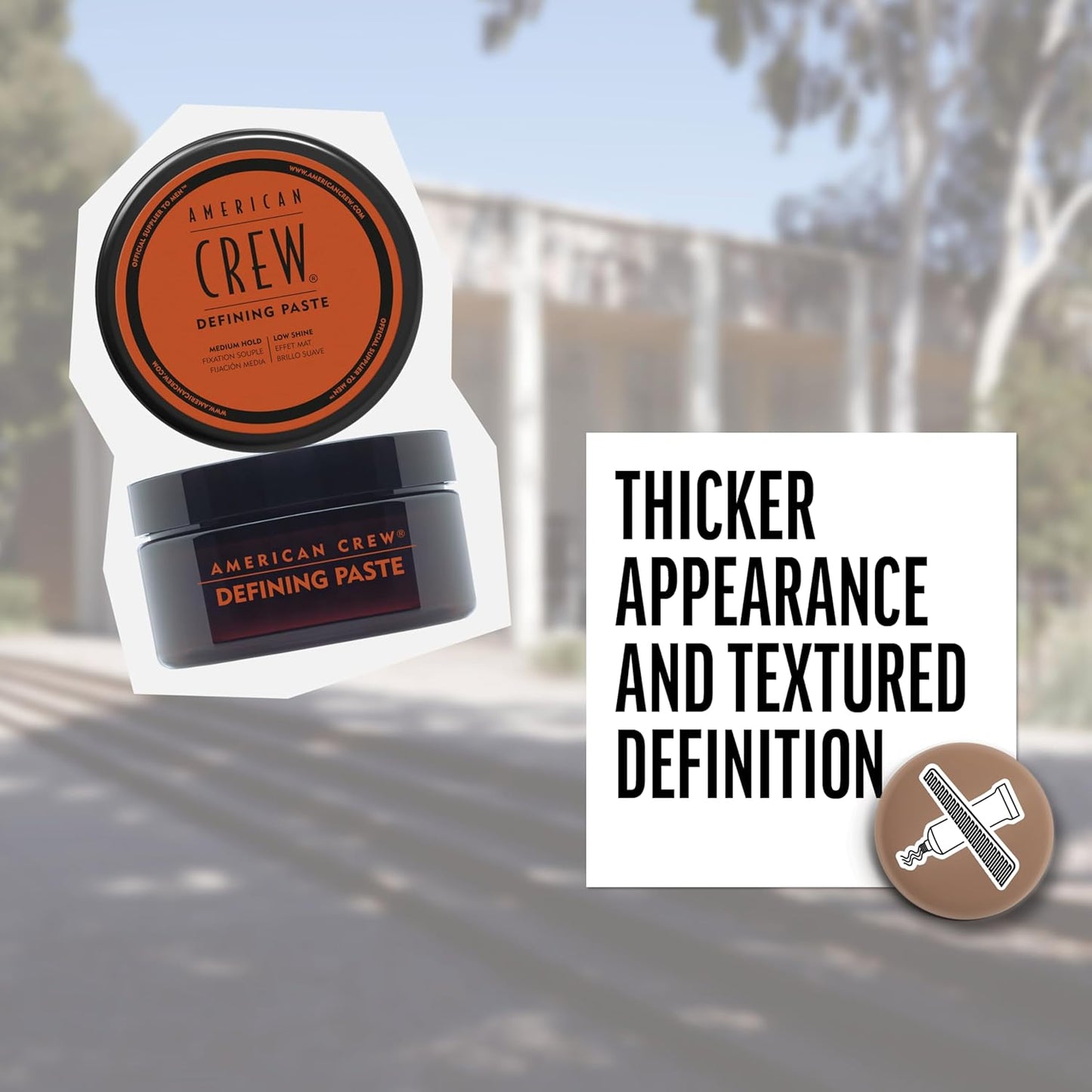 American Crew Hair Defining Paste - Medium Hold Hair Gel with Low Shine | 3 oz