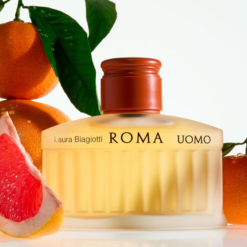 Laura Biagiotti Roma for Men - Elegant Classic Fragrance with Grapefruit & Basil - 4.2 oz EDT Spray | Perfect for Date Night