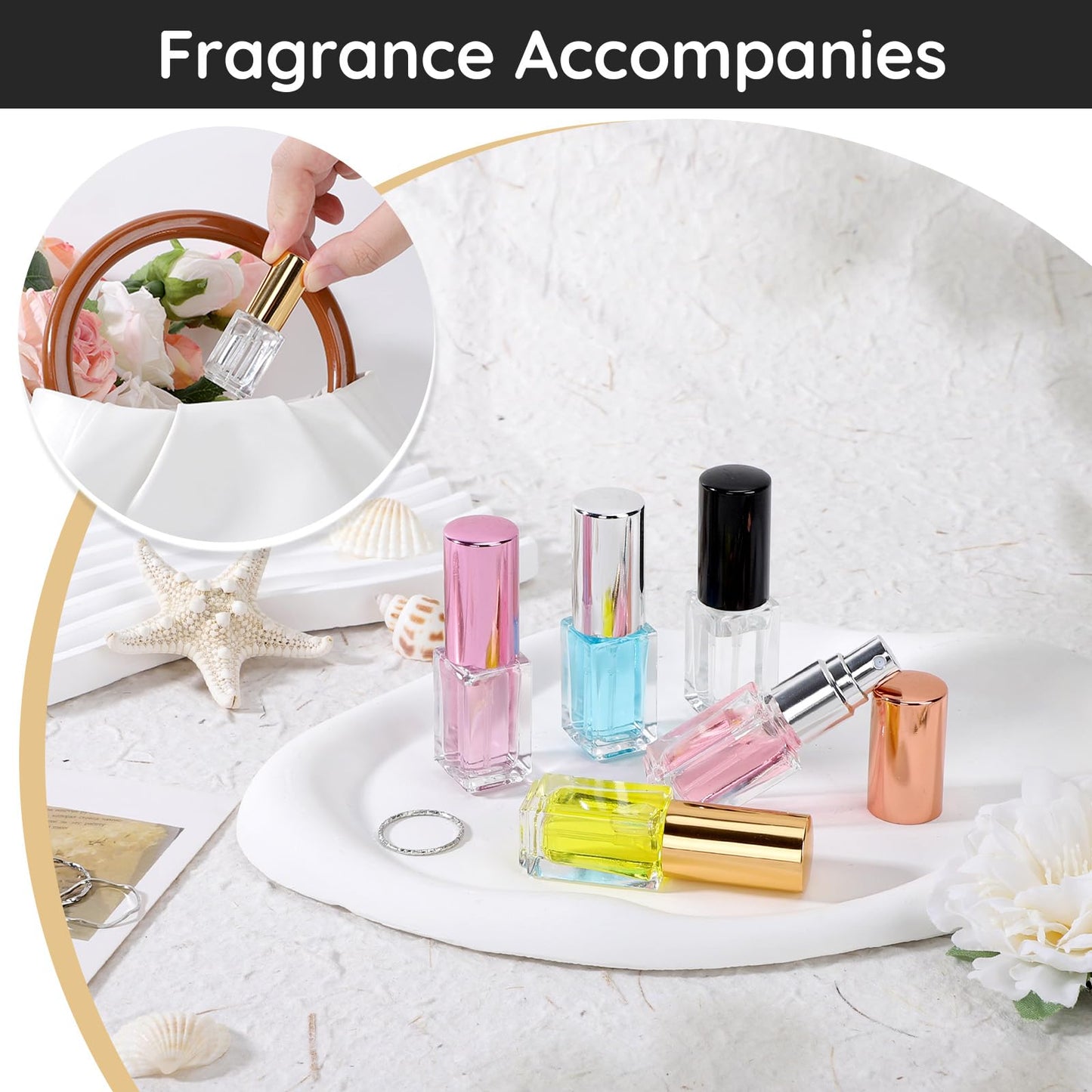Segbeauty 60pcs 0.1oz Mini Atomizer Sprayer for Perfume, Small Travel Cologne Sprayer with Perfume Transfer Tool, 3ml Bulk Glass Cologne Atomizer Spray Bottle, Glass Travel Refill Bottles with Pump