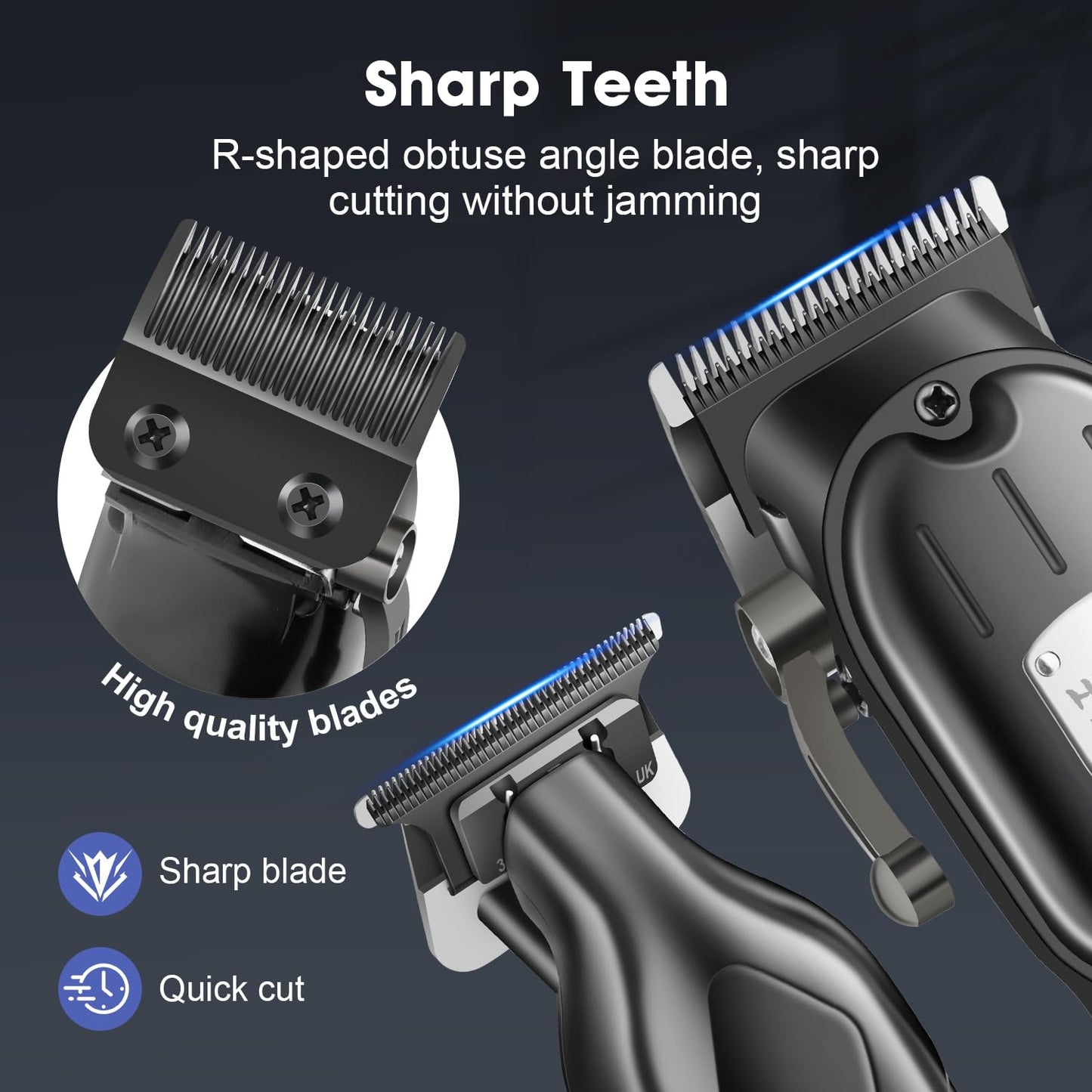 HIENA PRO Professional Hair Clippers for Men Rechargeable Barber Clippers & Trimmers Set, Cordless Hair Clippers Kit with LCD Display, Gifts for Men