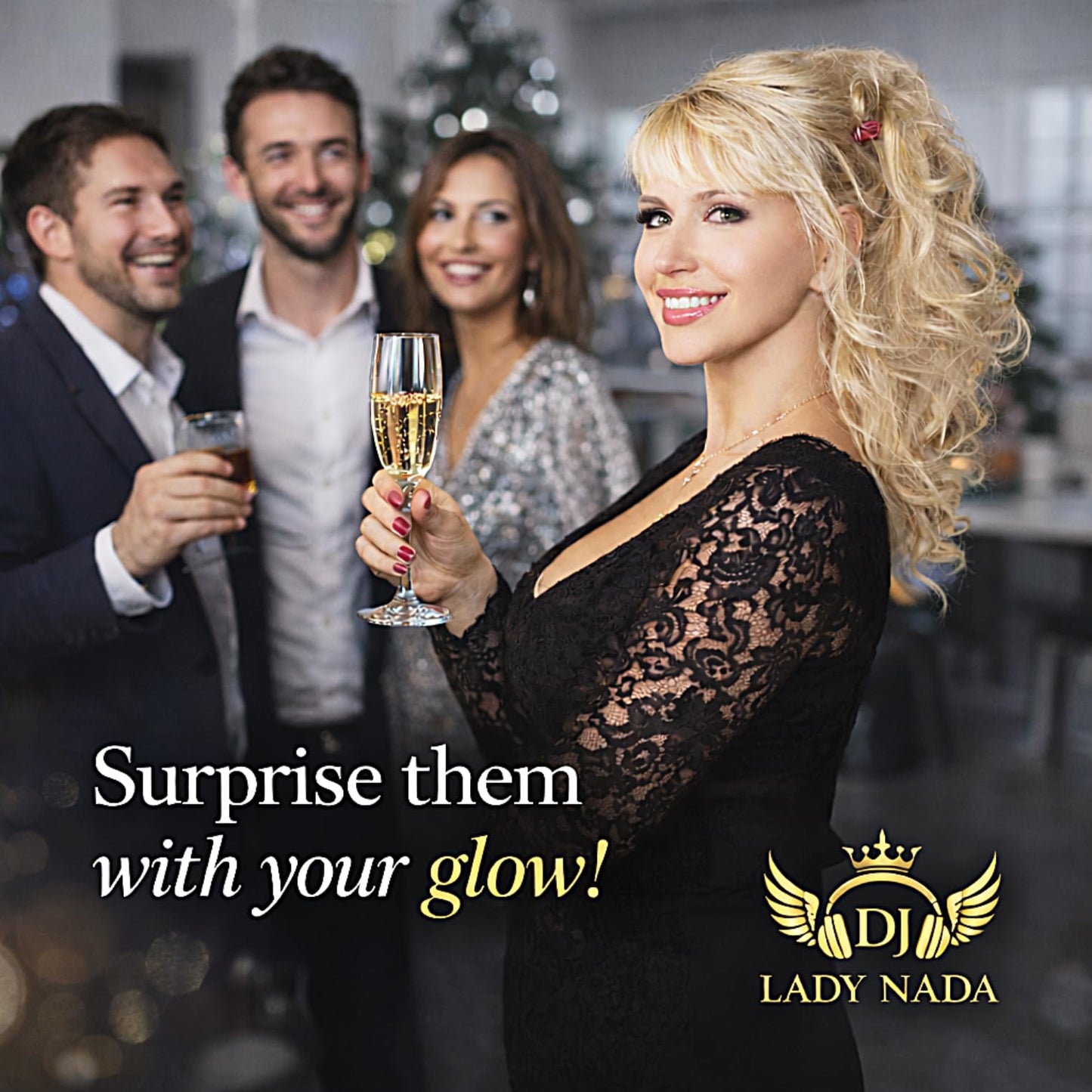 DJ LADY NADA Anti-Aging Face Cream – Instantly Smooths Fine Lines, Visible Glow Lasts Up to 8 Hours – Lightweight Anti-Wrinkle Moisturizer with Hyaluronic Acid & Vitamin E – 1.7 oz