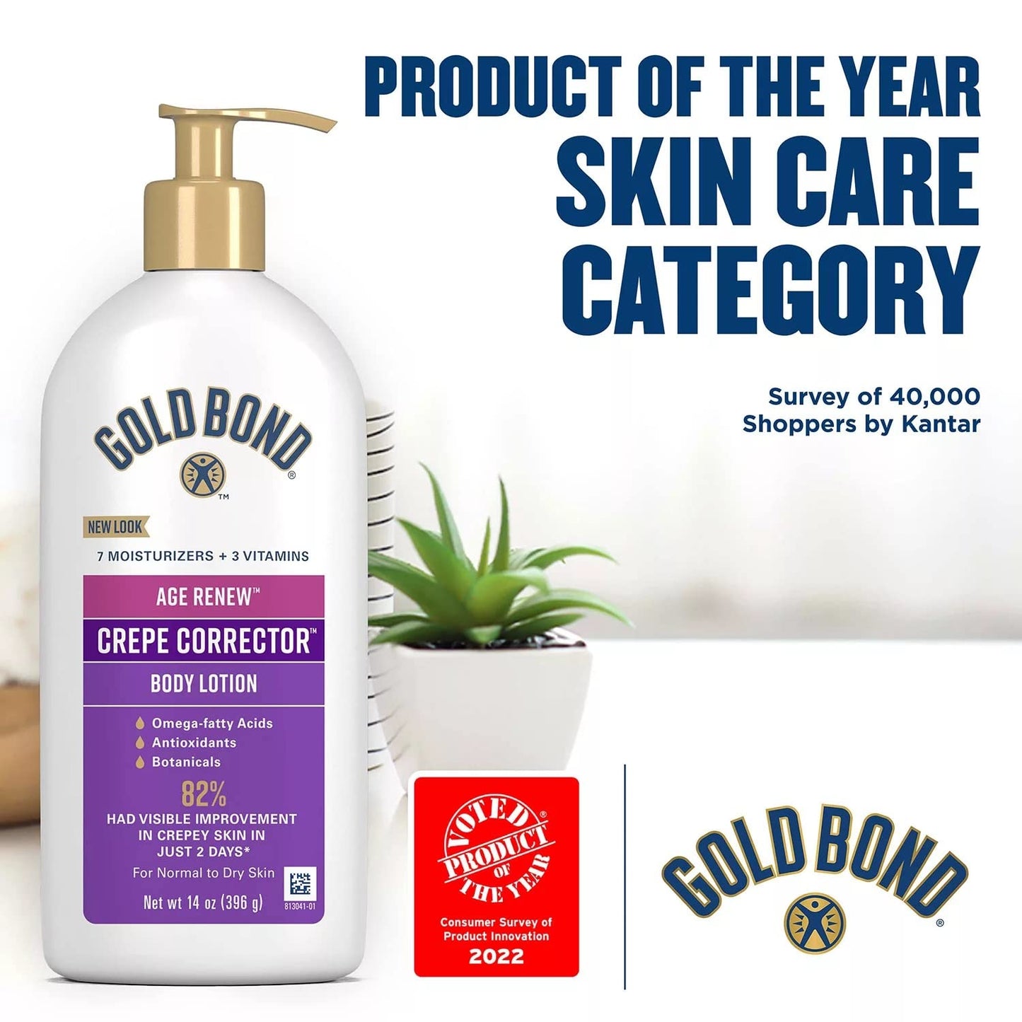 Gold Bond Age Renew Crepe Corrector Body Lotion, Replenishing & Smoothing Formula 26 OZ (2 13 OZ bottles)
