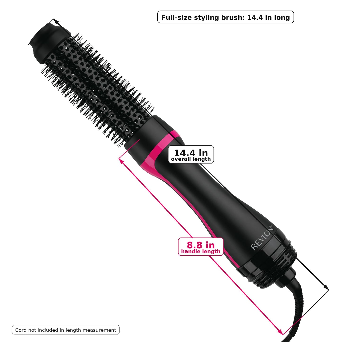 REVLON One-Step Root Booster Round Brush Hair Dryer and Styler, 1.5" Barrel