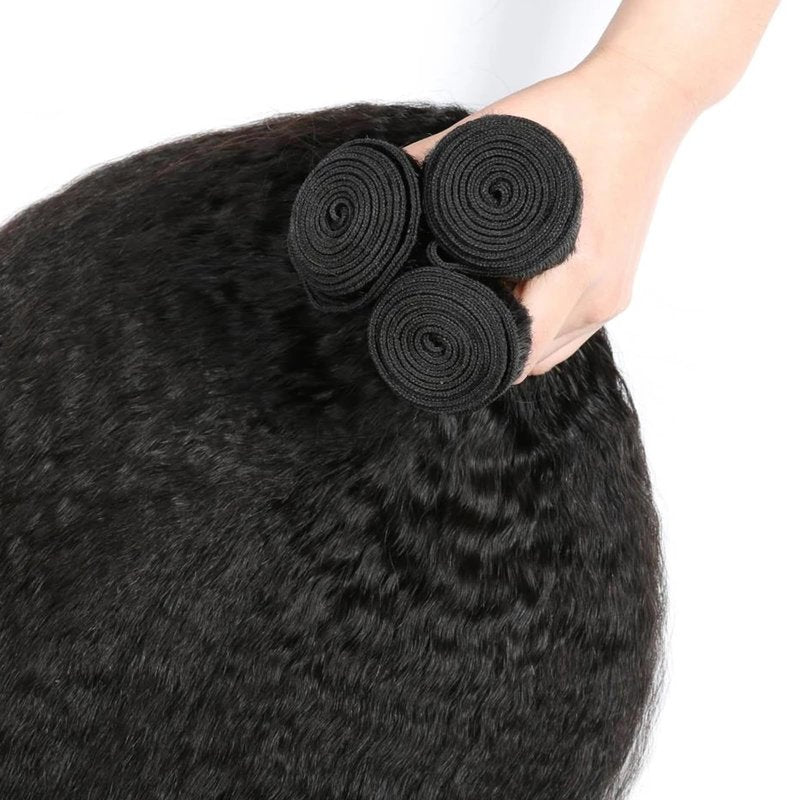 Kinky Straight Bundles Human Hair Brazilian 12A Kinky Straight Unprocessed Virgin Human Hair Bundles 28 Inch 1 Bundles 100g