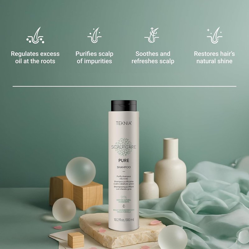 Lakmé Teknia Scalp Care Shampoo - Purifying Formula for Oily Scalps | 10.2 Fl Oz