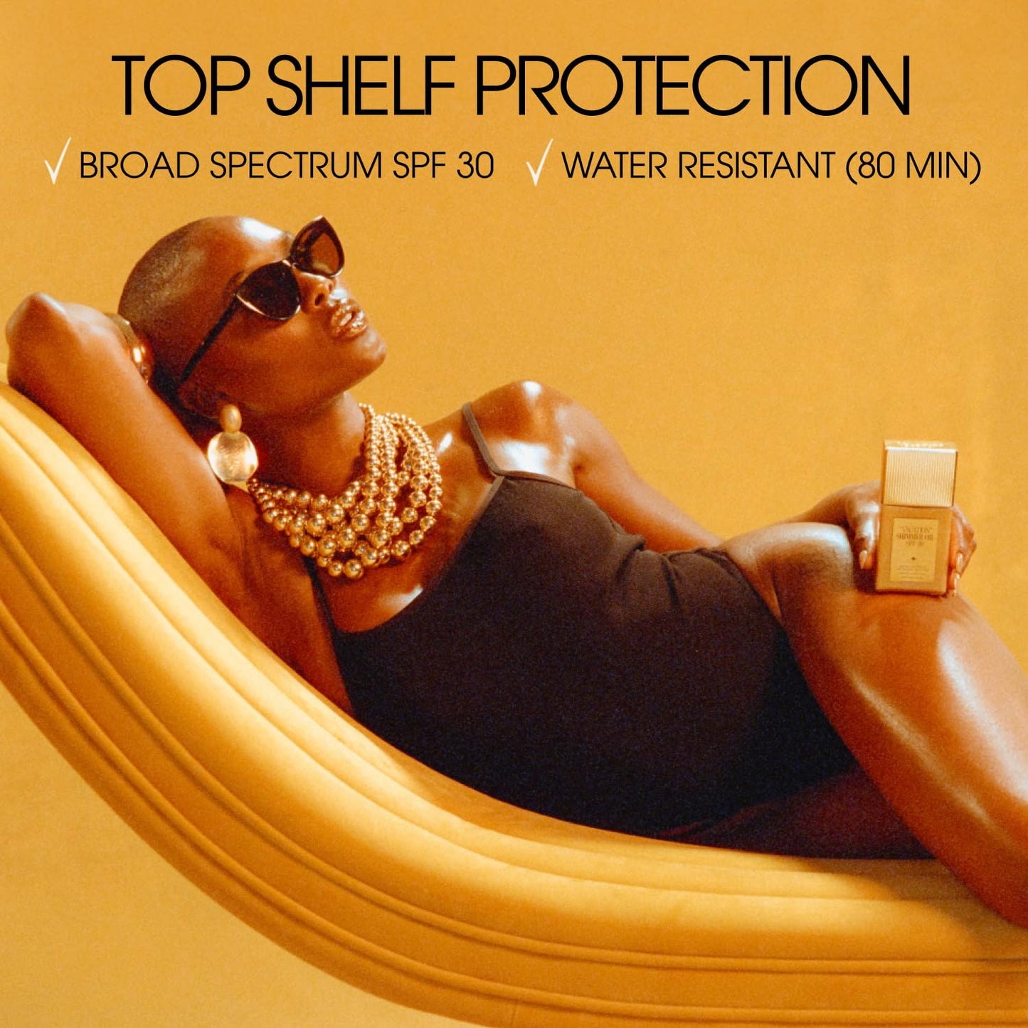 Vacation Shimmer Oil SPF 30 Body Sunscreen Oil, 2.9 Fluid Ounces - Body Glow, Moisturizing, Water-Resistant, Enhances All Skin Tones, Dermatologist-Tested, Vegan