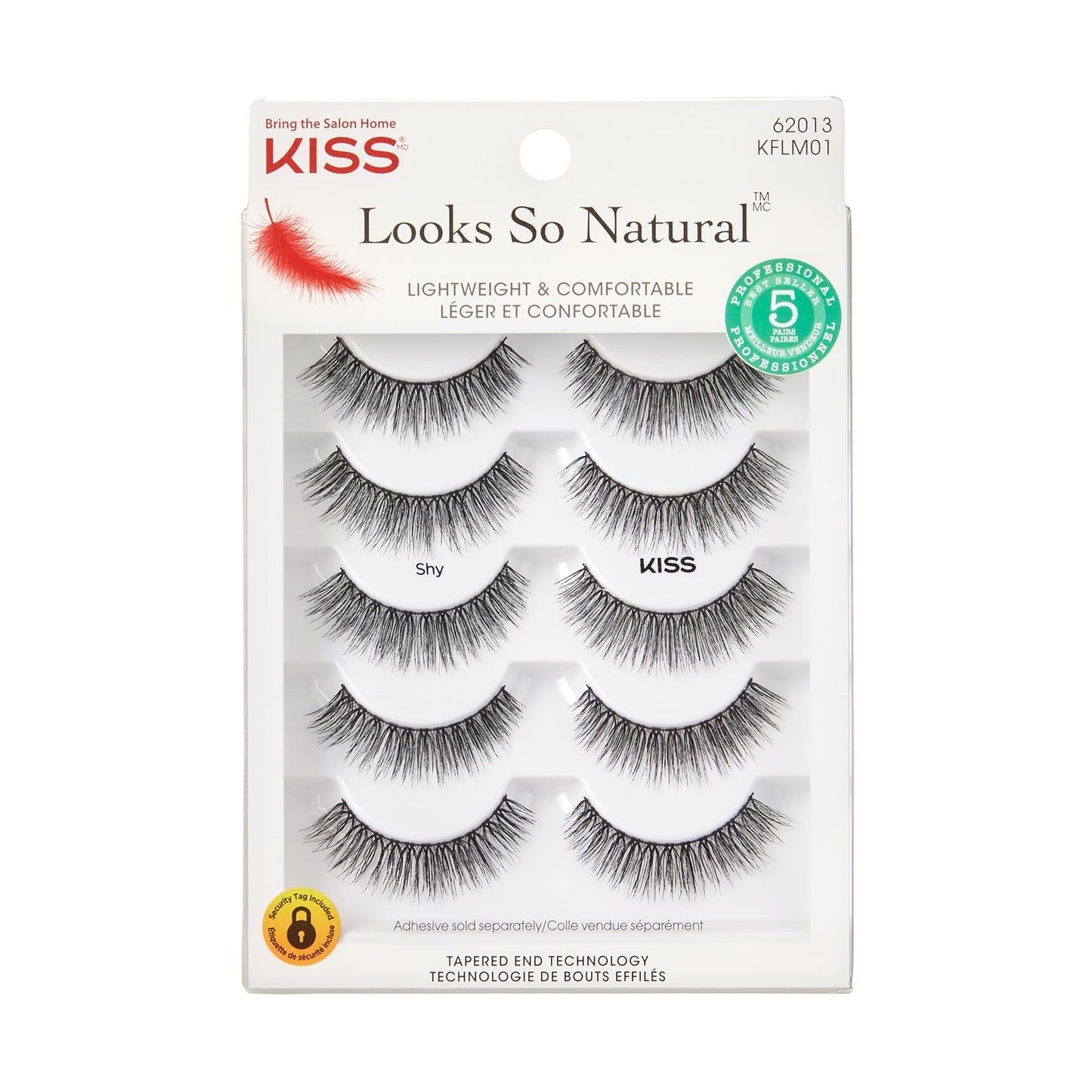 KISS imPRESS Falsies Lash Clusters, Voluminous', 14 mm, 20 Clusters & Looks So Natural Strip Lashes, Shy', 12 mm, 5 Pairs