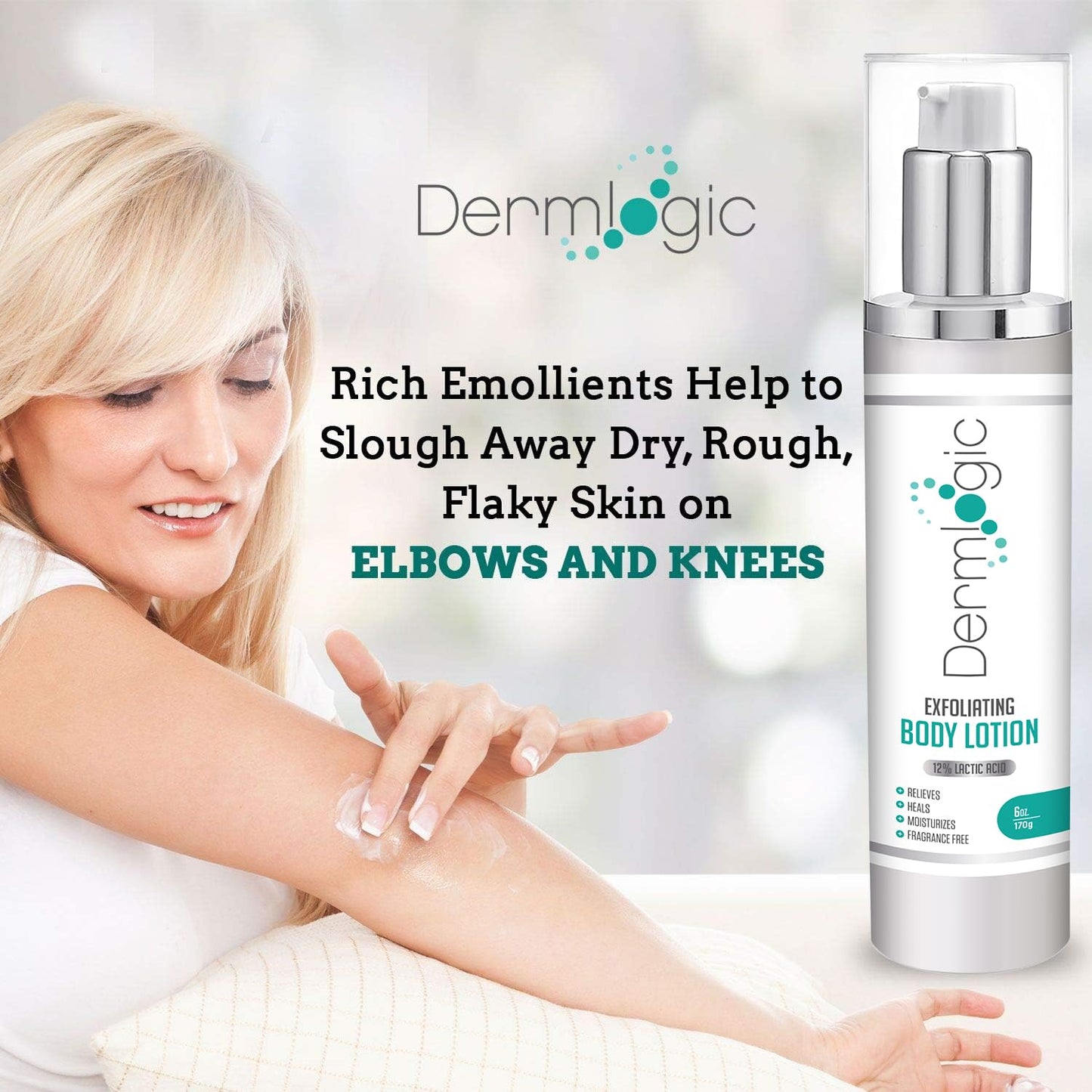 Dermlogic Keratosis Pilaris Treatment- Get Rid of KP, Bumps & Body Acne. 12% Lactic Acid Lotion. Moisturizing Repair Cream Smooths Rough, Dry, Cracked, Bumpy Skin & Redness.