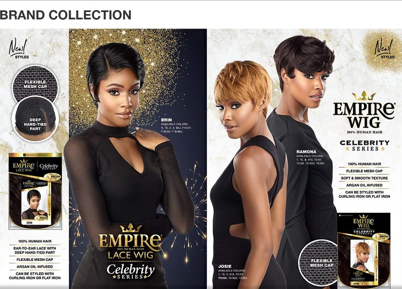 Sensationnel Empire Human Hair Celebrity Series Wig - RAMONA (1B Off Black)