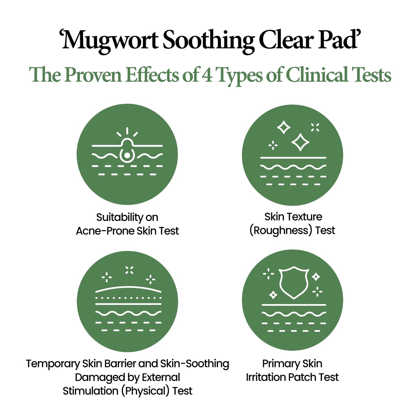 KUNDAL K Beauty Calming Cleansing Clear Pad, Jeju Mugwort, 60 Ct - Highly Concentrated Mugwort Extract Soothes & Moisturizes, Double Sided to Cleanse & Gently Exfoliate, Even Out Facial Texture