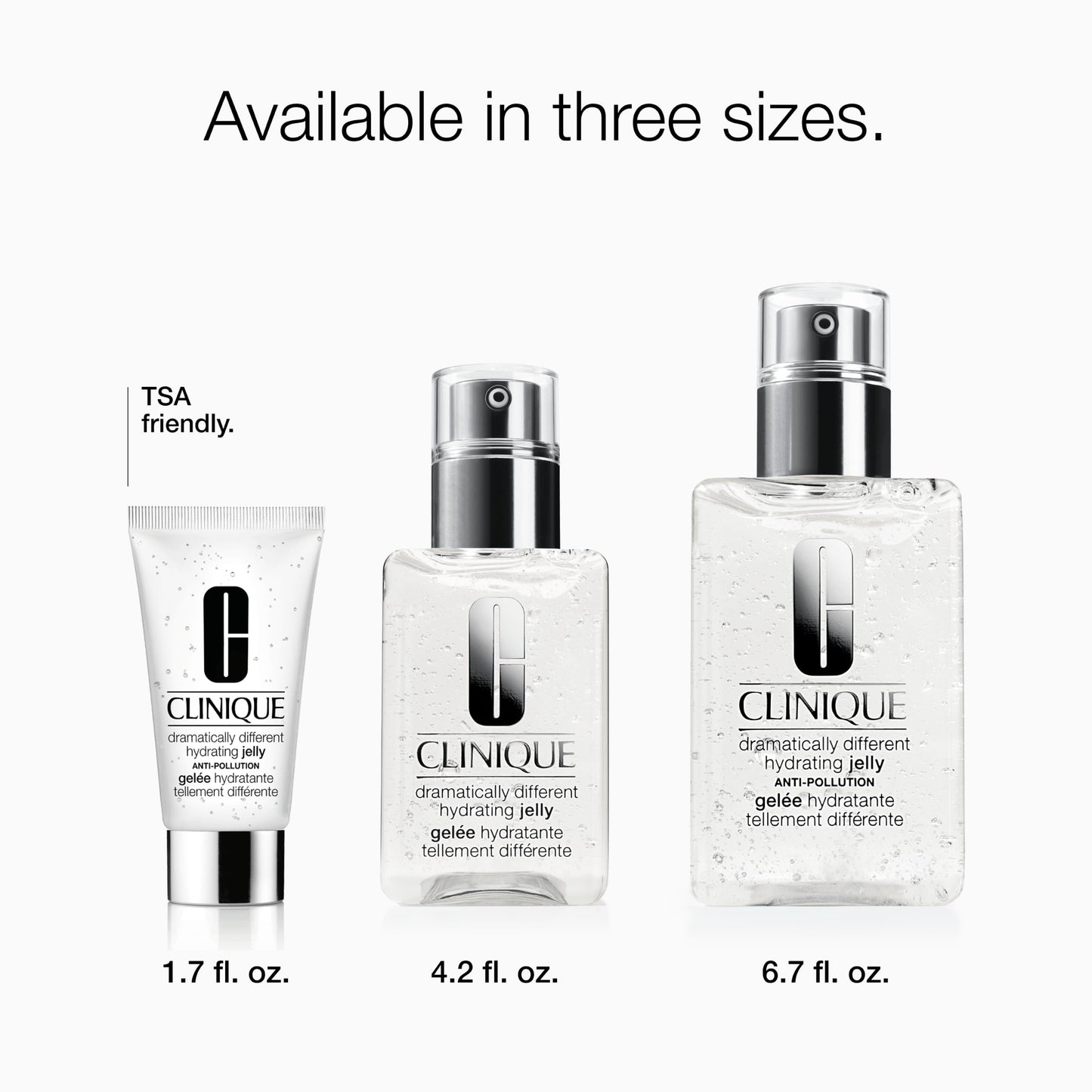 Clinique 3-Step Dramatically Different Hydrating Jelly Face Moisturizer With Hyaluronic Acid For All Skin Types, 6.7 Fl Oz