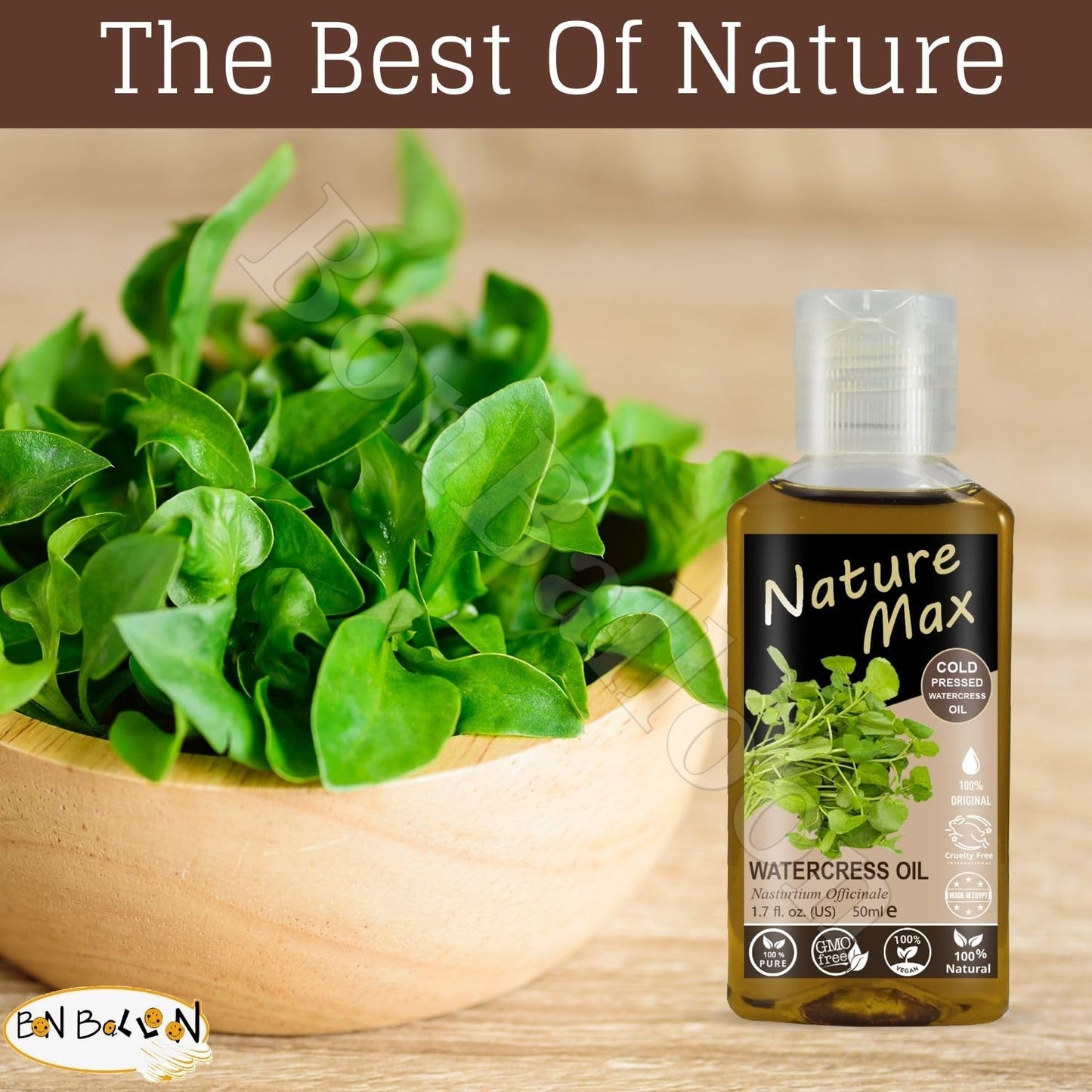 (17.64 oz / 500 ml) Fenugreek Oil (1.7 oz / 50 ml) Nature Max Watercress Oil Cold Pressed Essential Oils Natural Undiluted Pure for Hair Skin Care زيت الحلبة + زيت جرجير