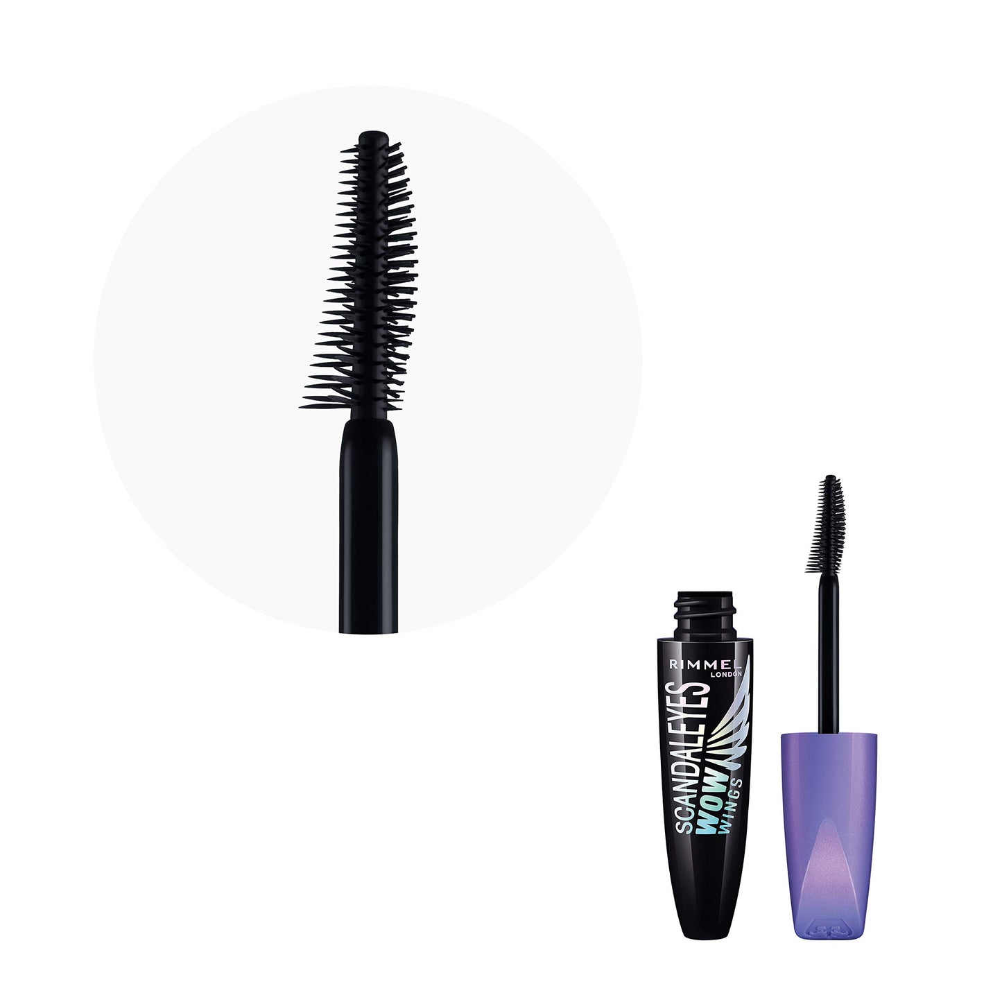 Rimmel Wow Wings Mascara, Long-Wearing, Volumizing, Smudge-Proo, 003, Extreme Black, 0.4oz